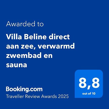 Villa Beline Direct Aan Zee, Verwarmd Zwembad En Sauna Tribanj-Kruscica Ngoại thất bức ảnh