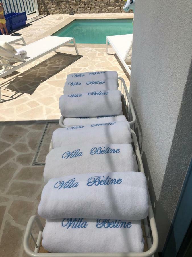 Villa Beline Direct Aan Zee, Verwarmd Zwembad En Sauna Tribanj-Kruscica Ngoại thất bức ảnh